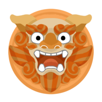 面シーサー（台つき）