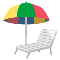 パラソルとチェア