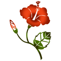 ハイビスカスH（紅型風・赤）