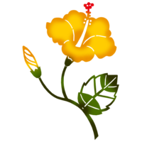 ハイビスカスH（紅型風・黄）