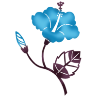 ハイビスカスH（紅型風・青）