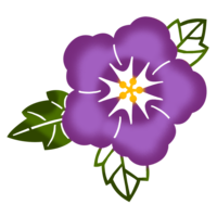 ハイビスカスI（紅型風・紫）