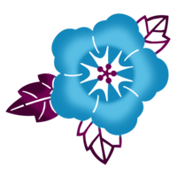 ハイビスカスI（紅型風・青）