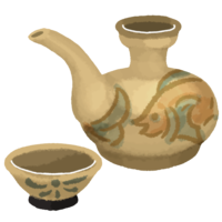 カラカラとおちょこ