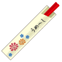 うめーし（赤黄箸）袋入り