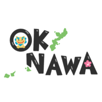 「OKINAWA」英字＋島・黒文字