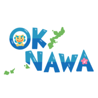 「OKINAWA」英字＋島・青文字