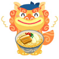 そば屋のシーサー