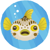 ハリセンボン（魚）背景あり