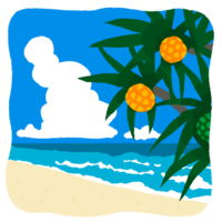 アダンとビーチ