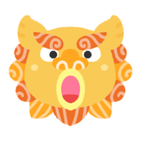 【気をつけて！】呼びかけるシーサー