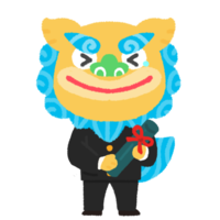 卒業証書を持っているシーサー男子